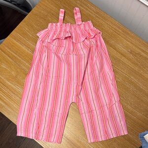 Baby Gap Pink Striped Jumpsuit